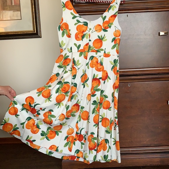 Orange printed summer dress✨ - Picture 4 of 6